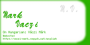 mark vaczi business card